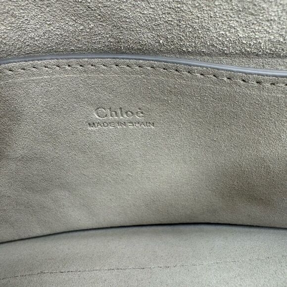 Auth Chloe Majolica Blue Leather Suede Small Faye Crossbody Bag Preloved Purse - Picture 14 of 16